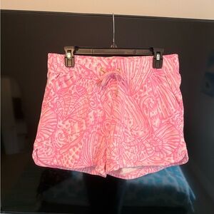 Lilly Pulitzer Pink Patterned High Waist 5” Inseam Shorts NWT